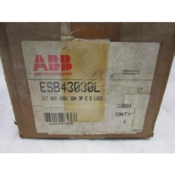 ABB ESB43030L CIRCUIT BREAKER 480V 30A 3P ***NIB***