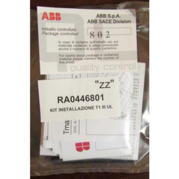 ABB SACE TMAX T1 N 100 TIN Breaker 24-30VAC DC Shunt + Auxiliary 1SDA061802R1