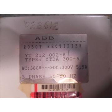 USED ABB YT212002-A Robot Rectifier Unit S3 YTDA 300-5