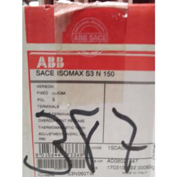 CIRCUIT BREAKER ABB SACE S3N CIRCUIT BREAKER 3 POLE 60 AMP