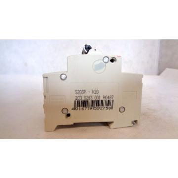 ABB S203P-K20A  3POLE 20 AMP CIRCUIT BREAKER