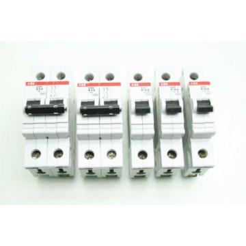 5 ABB Industrial Circuit Breaker Lot S272 K6A, S272 K4A, S271 K10A, S271 K16A