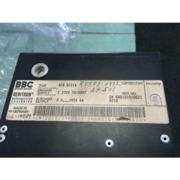 USED ABB CONVERTER UNIT 220V 50/60HZ BBC VERITRON GCB 0121A CK