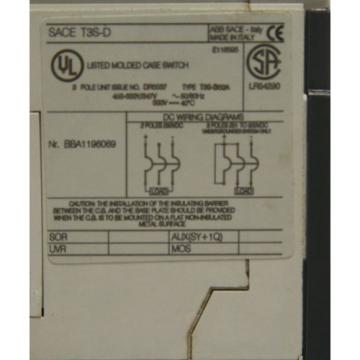 ABB SACE Tmax T3S150DW 1SDA053597R1 Molded Case Switch 150A 480-600Y 600V NEW