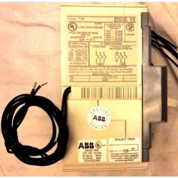 ABB T1N040TLAS8 3 POLE 40 AMP THERMAL MAGNETIC CIRCUIT BREAKER aux shunt