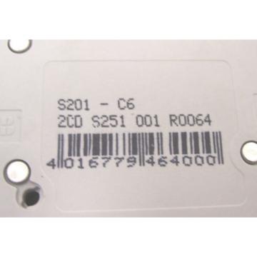 ABB   CIRCUIT BREAKER     S201-C6      S201C6                60 Day Warranty!