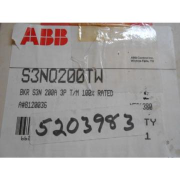 ABB S3NQ200TW 200 amp 100% rated 3 pole ts3nq200