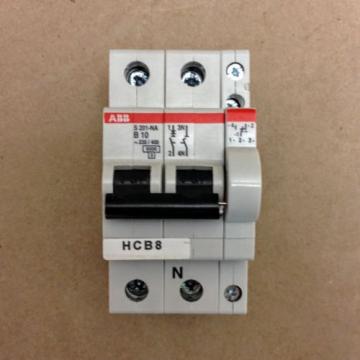 ABB S201-NA B10 Miniature Circuit Breaker and S2C-H6R Auxiliary Contact