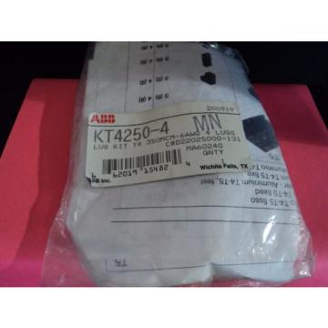 ABB KT4250-4  TERMINAL LUG KIT, 4/SET ACCEPTS (1)6AWG/350MCM FOR USE W/ T4 BREA