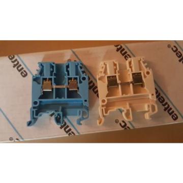 ABB / Entrelec 0195 486 04 terminal blocks new in box  lot of 41  21 blue 20 tan