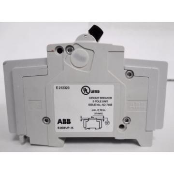 (3) ABB 2CDS273317R0157 S 203UP - K0,5A Miniature Circuit Breakers 3P 0.5A