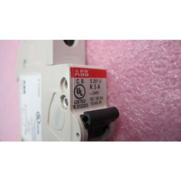 ABB S201U-K5A CIRCUIT BREAKER S201UK5 240V~ E212323, 50/60HZ