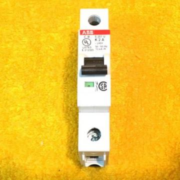 ***NEW*** ABB S201U-K2A   A  1-POLE 2 AMP 240 VOLT DIN RAIL MOUNTED BREAKER