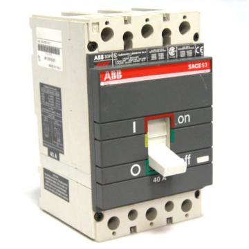 ABB Sace S3 S3H040TW Circuit Breaker 3P 600V 40A 3A 400V Auxiliary S3H040