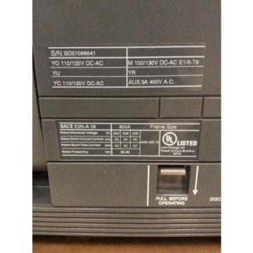 ABB  E2N-A 08 800 Amp  SACE Emax 3 Pole New In Factory Box!!