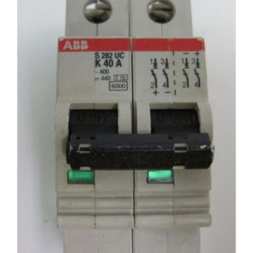 ABB MINI CIRCUIT BREAKER TYPE K TWO POLE 40A S282UC-K40