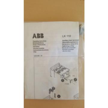 ABB  LK110   1SFN074352R1000 auxilliary lead terminal lot of 3