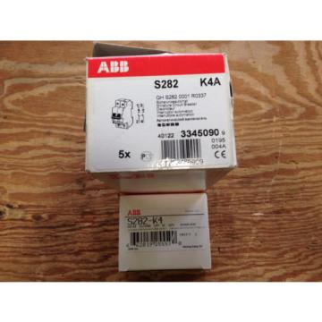 ABB S282-K4 2 Pole 4A 277/480VAC Trip Curve K DRM Circuit Breaker *NEW!*