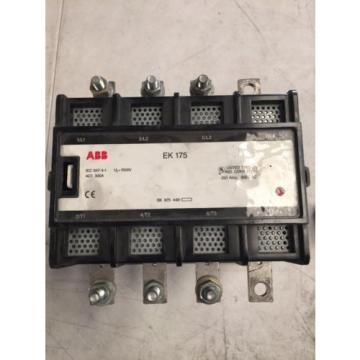 ABB EK175 Contactor 600V 300A IEC 947-4-1 SK825440