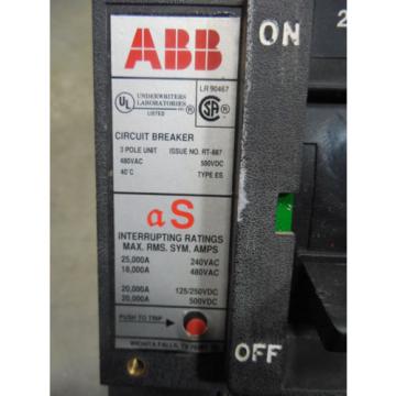 USED ABB UXAB 727131 R 103 Circuit Breaker 20 Amps 480VAC