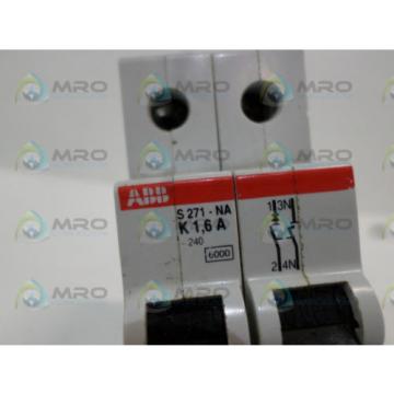 ABB S271-NAK1.6A CIRCUIT BREAKER 1.6A *USED*