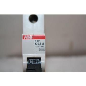 ABB S271 K0.5A CIRCUIT BREAKER 0.5 AMPS, 230/400 VOLT, 1 POLE   NEW