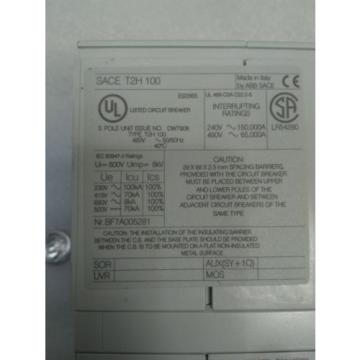 ABB: T2H015TW; Circuit Breaker, 3 Pole, 480 VAC, 15 A, 65 KAIC, SACE T2H 100