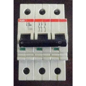 ABB 3 POLE 20AMP CIRCUIT BREAKER S 283 K20A