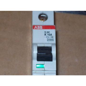 NEW ABB ASEA BROWN BOVERI S281-K10A 10A  1P CIRCUIT BREAKER 480 VAC  N809