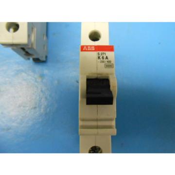 ABB Circuit Breaker S271 K6A , lot of 2