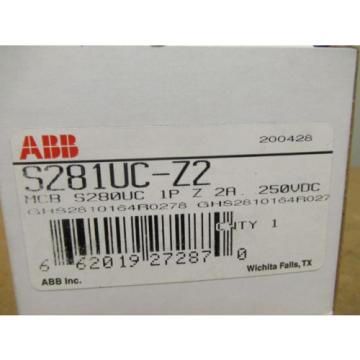 ABB CIRCUIT BREAKER S281UC-Z2 S281UCZ2 250 VDC 2A A AMPS NEW IN BOX