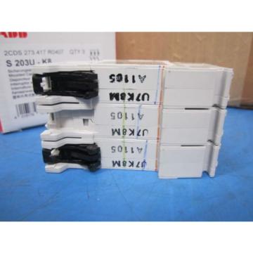 NEW - Box of 3 ABB S 203U-K8 3 Pole Circuit Breakers QUANTITY AVAILABLE