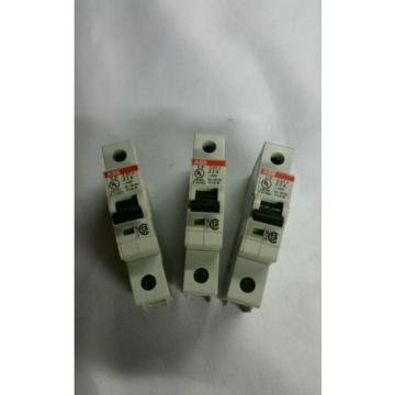 ABB S 201 U CIRCUIT BREAKER 2A 240V 1 POLE (LOT OF 3) ***NNB***