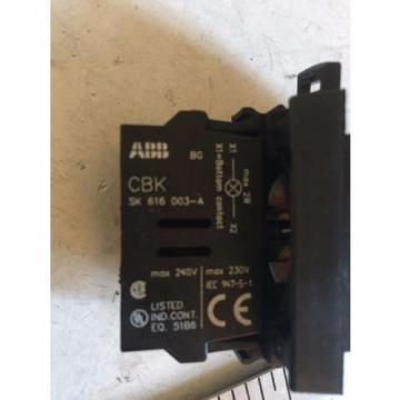 NEW LOT 5 ABB CBK,ABB CBK SK 616 003-A,PILOT LIGHT RED 120V,ABB CBG-MLF1R,SS