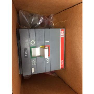 NEW ABB SACE S3 CIRCUIT BREAKER 100A 4POLE 600VAC THERMOMAG S3N100TWU4  GL