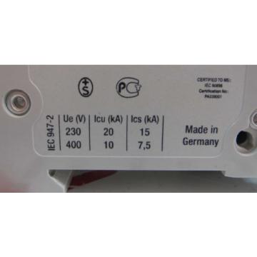 Used ABB Circuit Breaker, 20A, 3 Pole, 480V, P/N: S203-D20