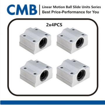 8pcs SC10UU SCS10UU 10mm Linear Ball Bearing Slide Unites Motion Bearing Block