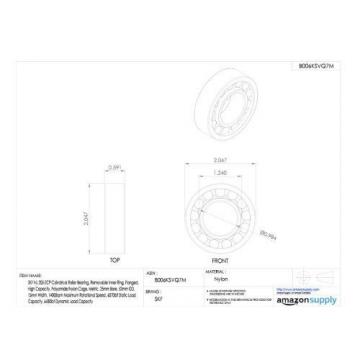 SKF NJ 205 ECP Cylindrical Roller Bearing, Removable Inner Ring, Flanged, High