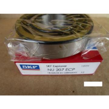 SKF NU 207 ECP, Cylindrical Roller Bearing, NU207ECP, 35 mm ID x 72 mm OD