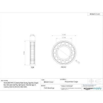 FAG Bearings FAG NU209E-TVP2-C3 Cylindrical Roller Bearing, Single Row, Straight