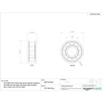 FAG Bearings FAG NJ2305E-TVP2 Cylindrical Roller Bearing, Single Row, Straight