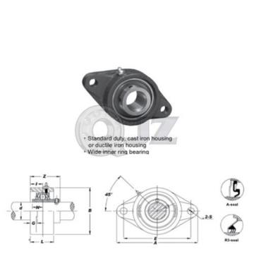 2 in 2-Bolts Flange Units Cast Iron UCFT211-32 Mounted Bearing UC211-32+FT211