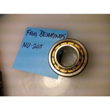 FAG NU205E.M1.C3 Cylindrical Roller Bearing - Removable Inner Ring (2 PIECE)