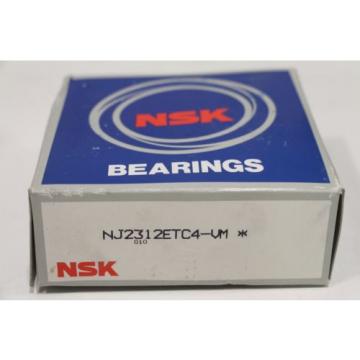 NEW NSK NJ2312 ET4-VM Cylindrical 2309E Roller Bearing + Free Priority SH