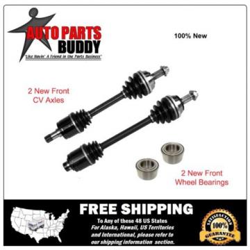 2 New Front Axles 2 New Front Wheel Bearing Units Acura Legend  2Yr Warranty