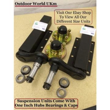 Trailer Suspension Units Hubs Bearings 750 KG Standard Stub Axle &amp; Caps Quality)