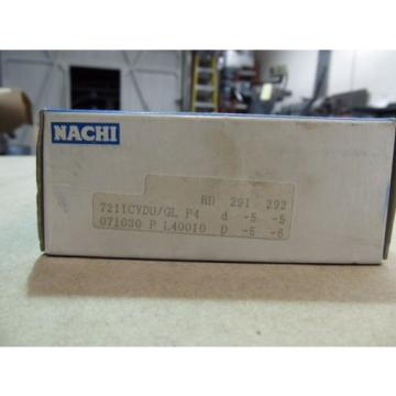 7211CYDUGLP4 NACHI New Angular Contact Ball Bearing