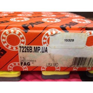 FAG BEARINGS 7226-B-MP-UA Angular Contact Ball Bearing, Bore 130 mm