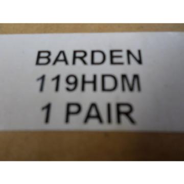 Barden 119HDM Precision Angular Contact Ball Bearings