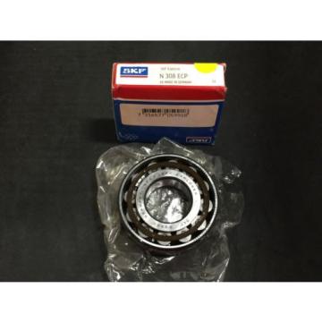 NEW SKF CYLINDRICAL ROLLER BEARING 40MM BORE PN# N308ECP